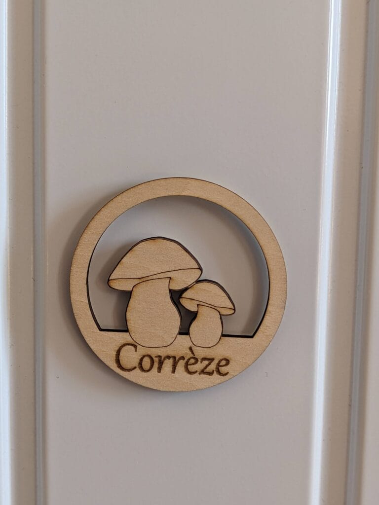magnet rond Corrèze 2champignons