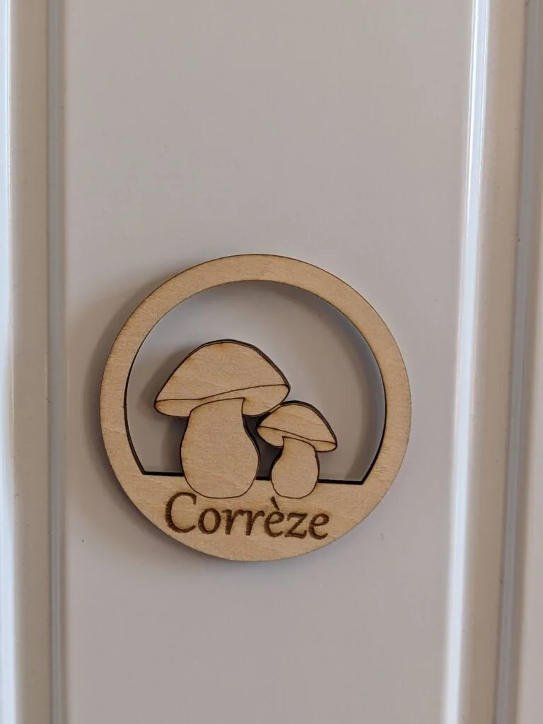 magnet rond Corrèze 2champignons
