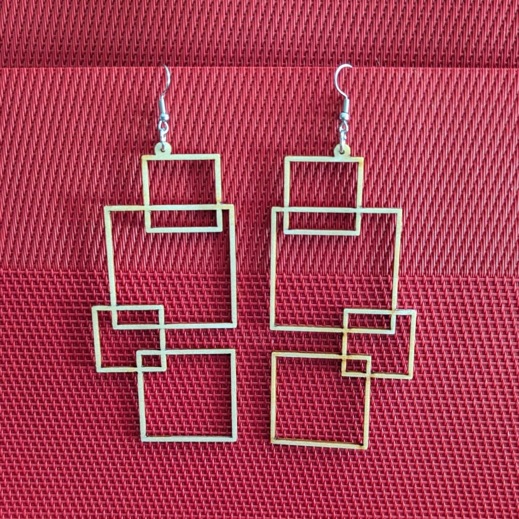 Boucles d'oreilles carrés