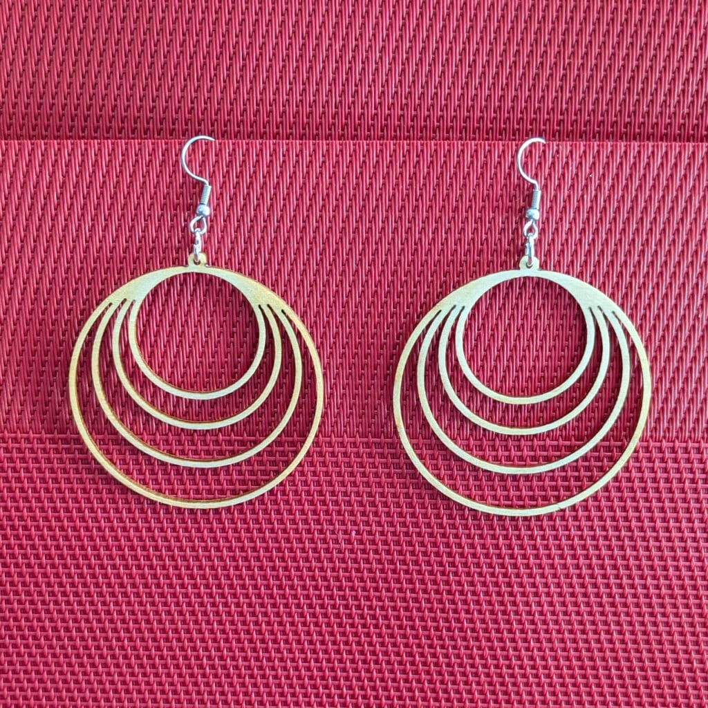 Boucles d'Oreilles en forme de plusieurs ronds